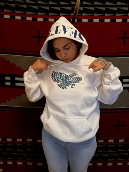 "Coast Salish Seahawk" Sweater